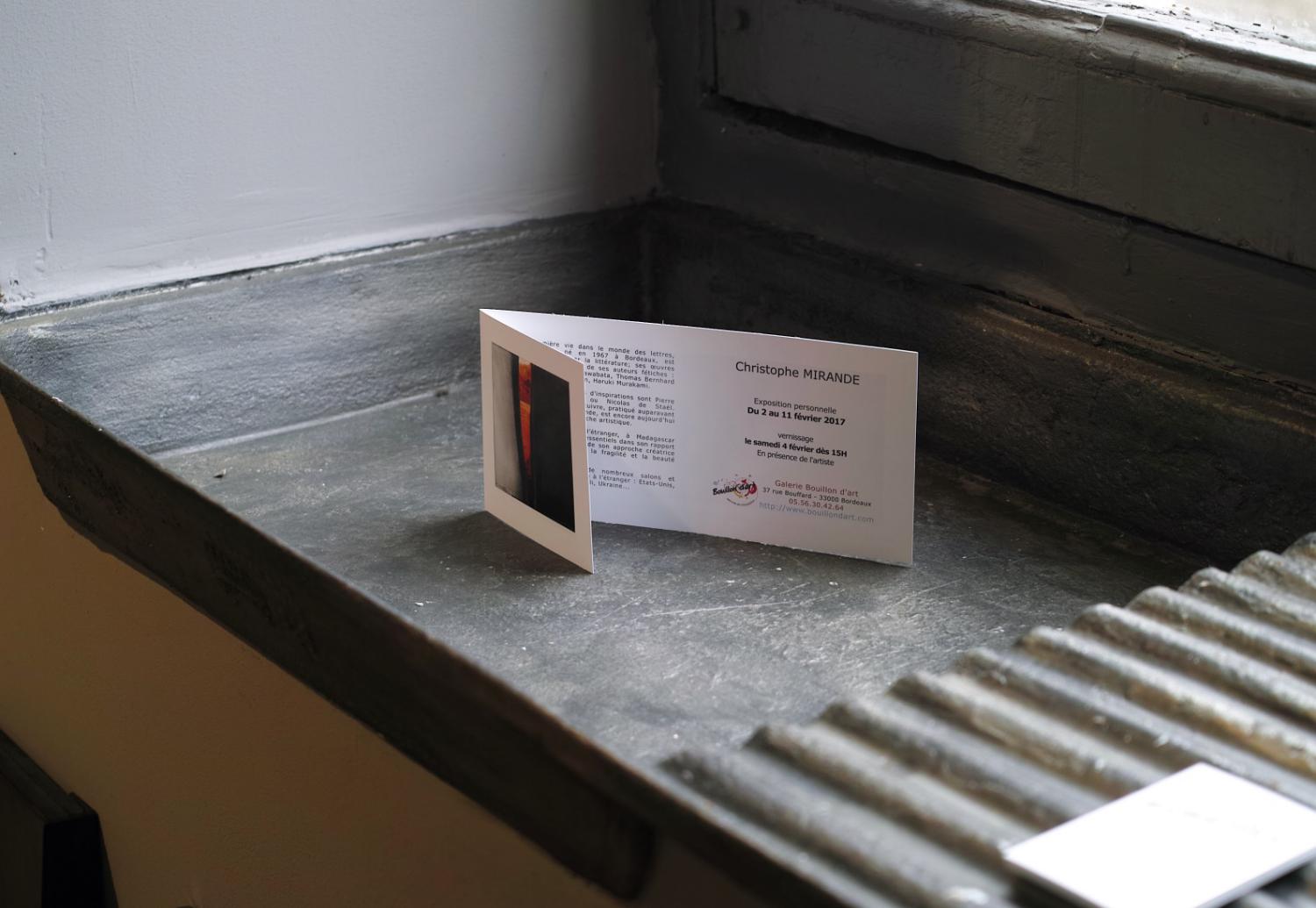 Invitation - Galerie Bouillon d'art Bordeaux