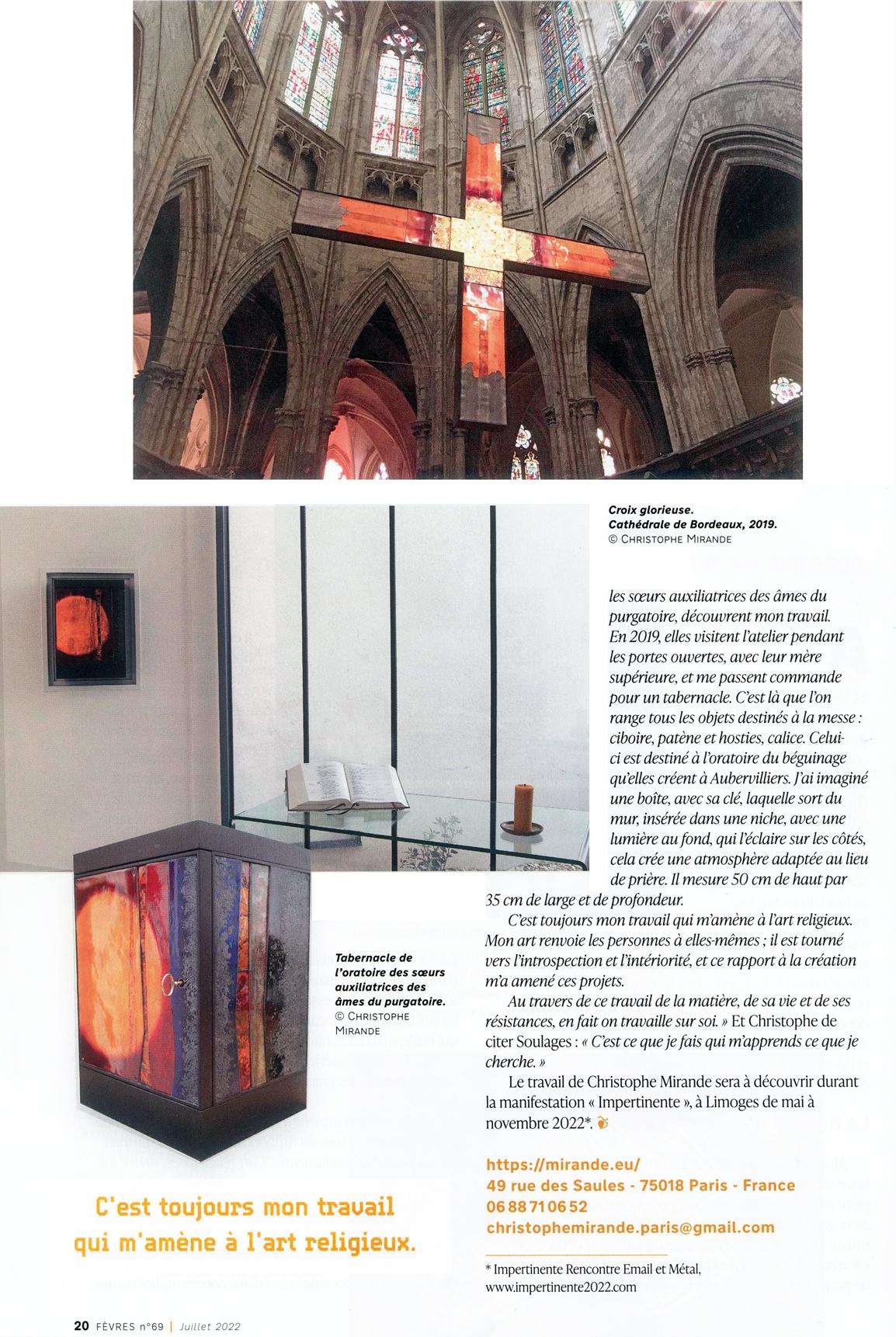 Magazine Fèvres n°69 - Le métal et le sacré